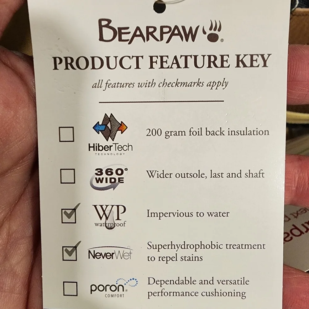 BearPaw Marina Waterproof Quilted Faux Fur Snow Boot in Hickory II, Size 6. NIB - Picture 12 of 14